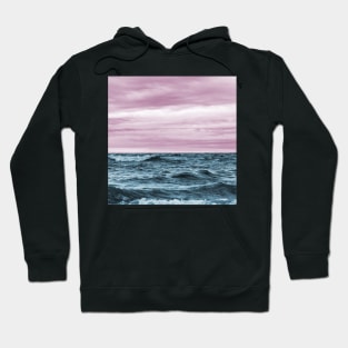 Pink skies over the ocean Hoodie